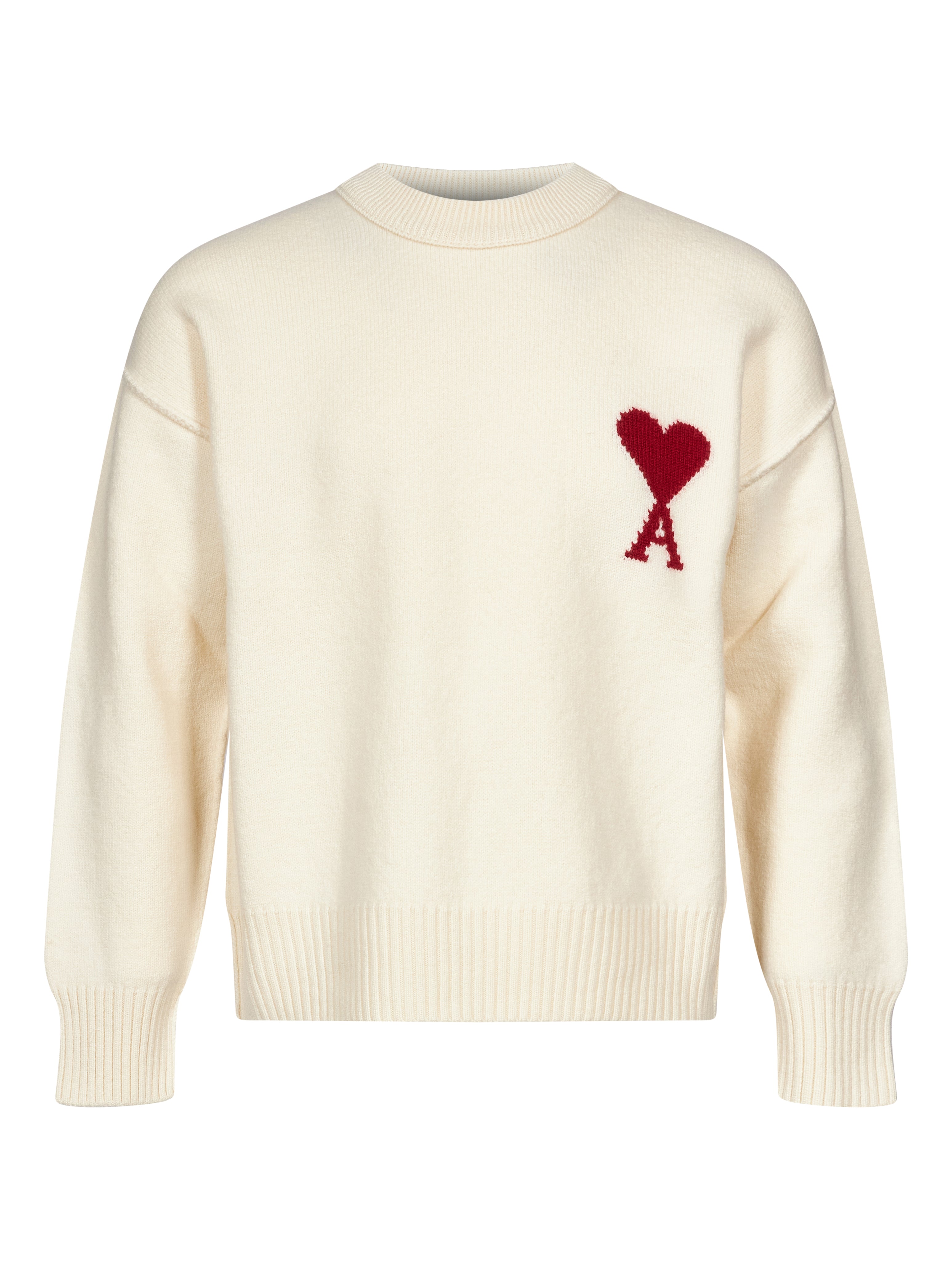 Maglione girocollo in avorio 