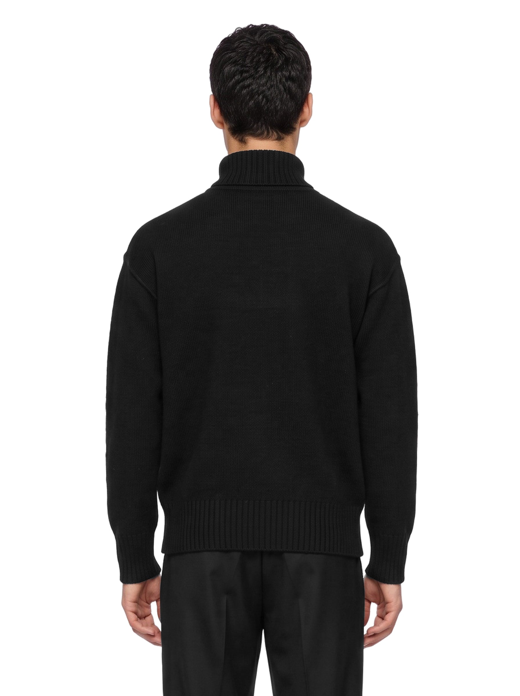 Maglione collo alto Ami de Coeur in nero 