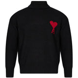 Maglione collo alto Ami de Coeur in nero 