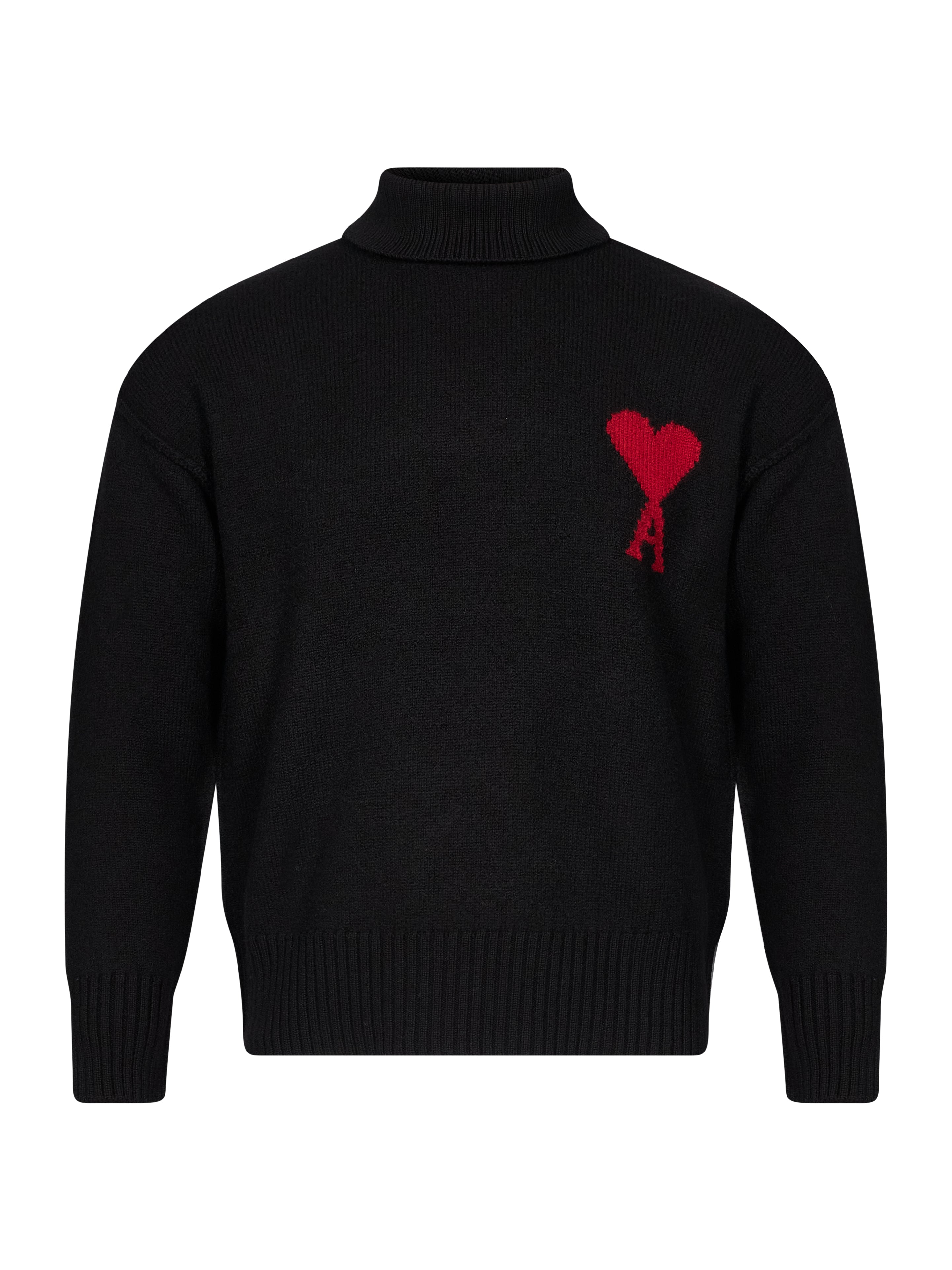 Maglione collo alto Ami de Coeur in nero 