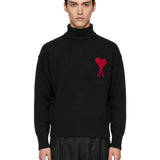 Maglione collo alto Ami de Coeur in nero 
