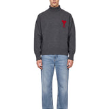Maglione collo alto Ami de Coeur in grigio 