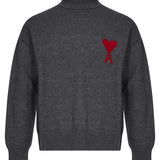Maglione collo alto Ami de Coeur in grigio 