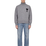 Maglione collo alto in grigio 