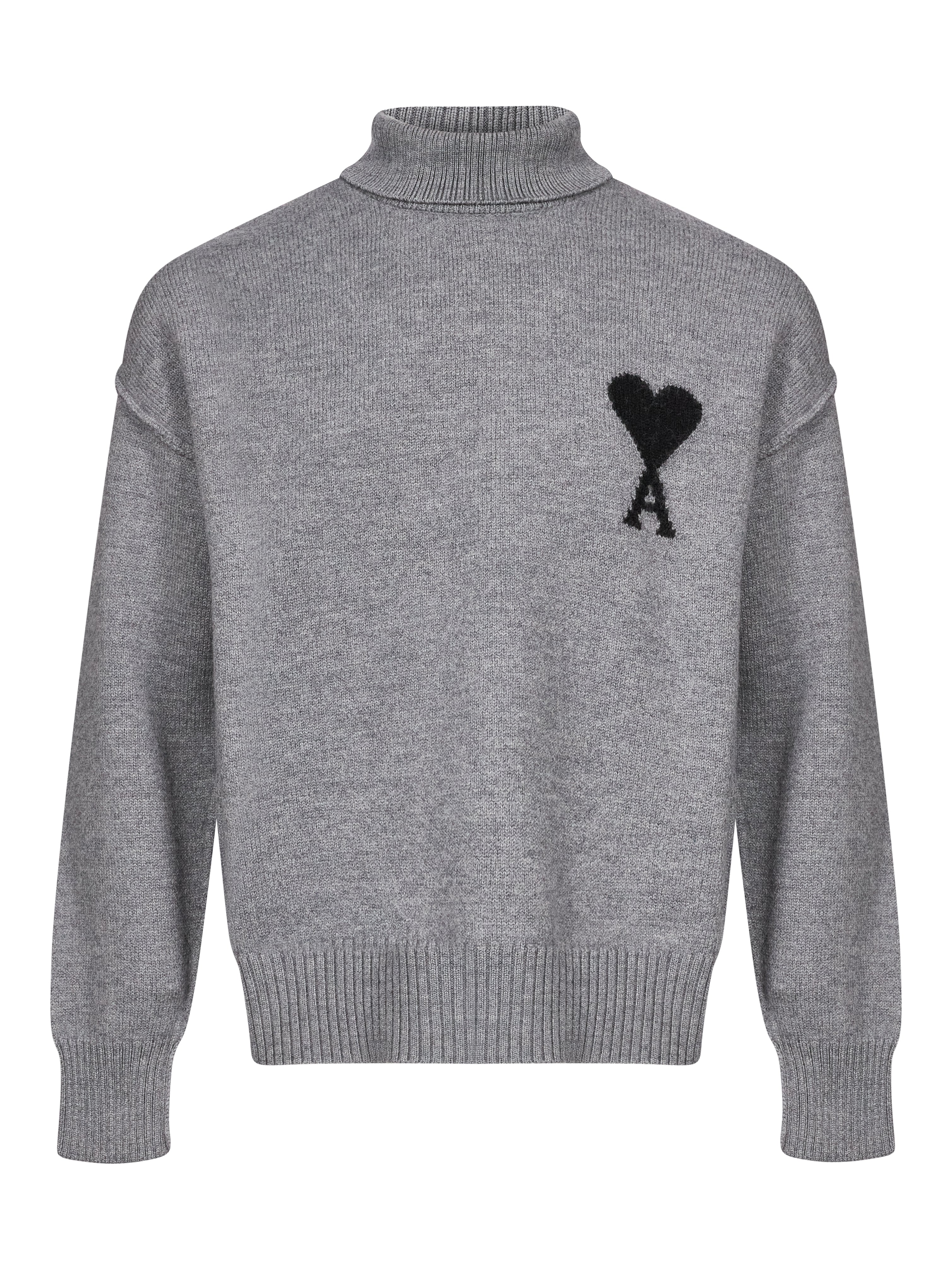 Maglione collo alto in grigio 