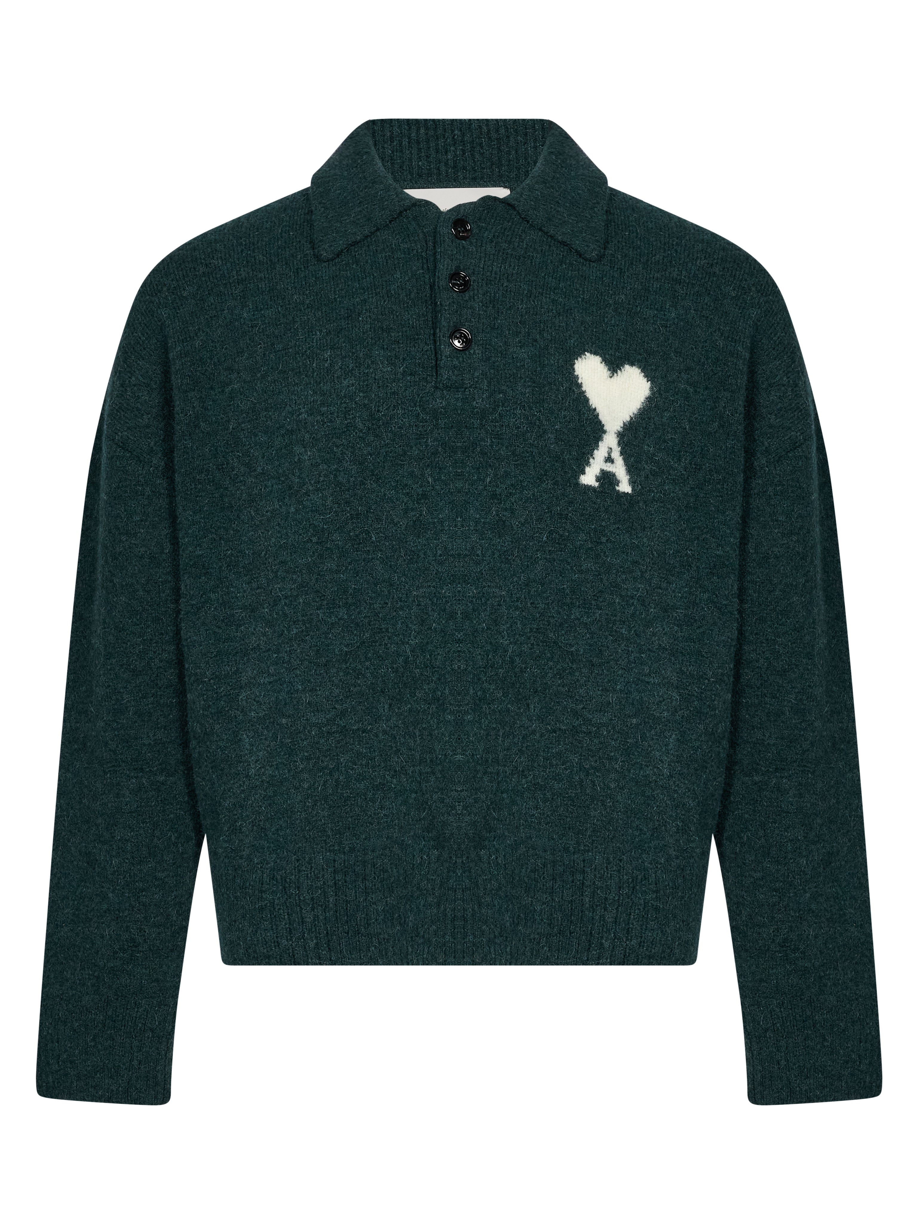 Polo a manica lunga in verde 