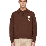 Polo in alpaca marrone 