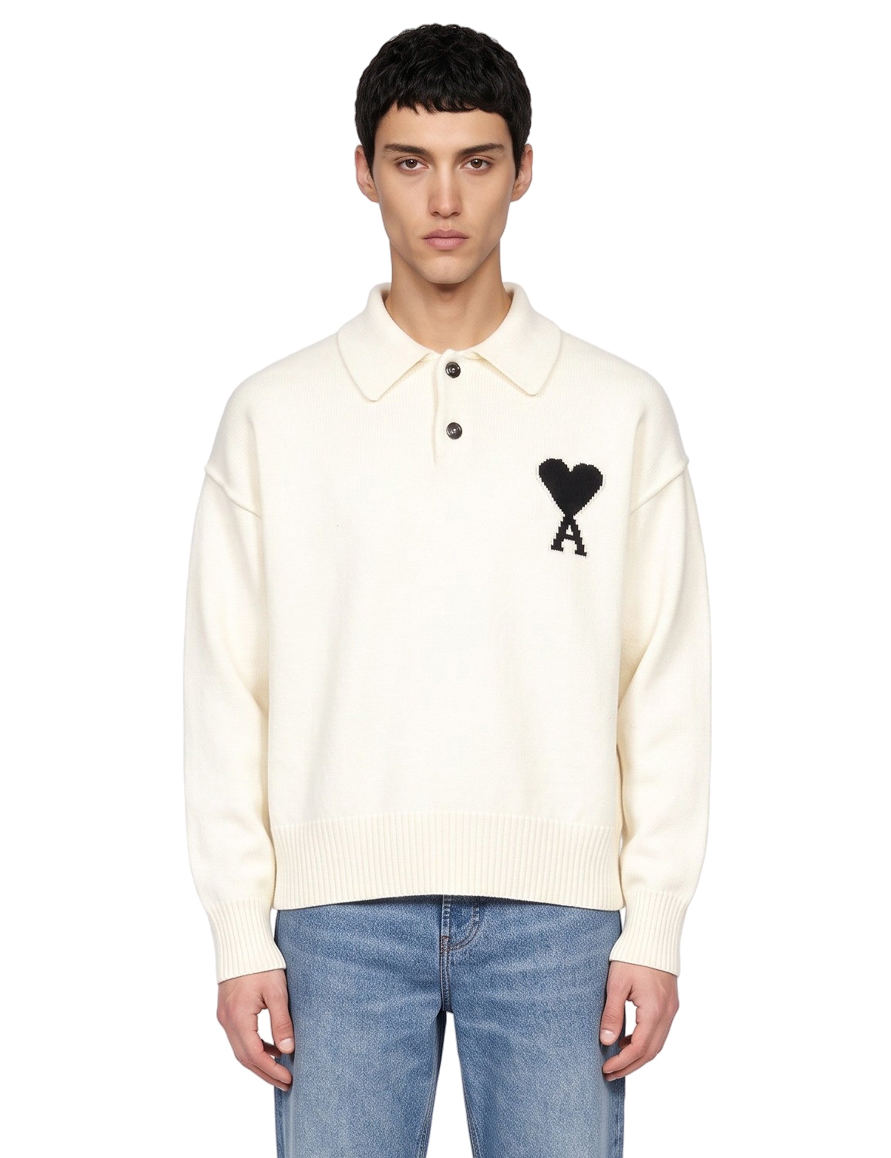 Polo Ami de Coeur in avorio 