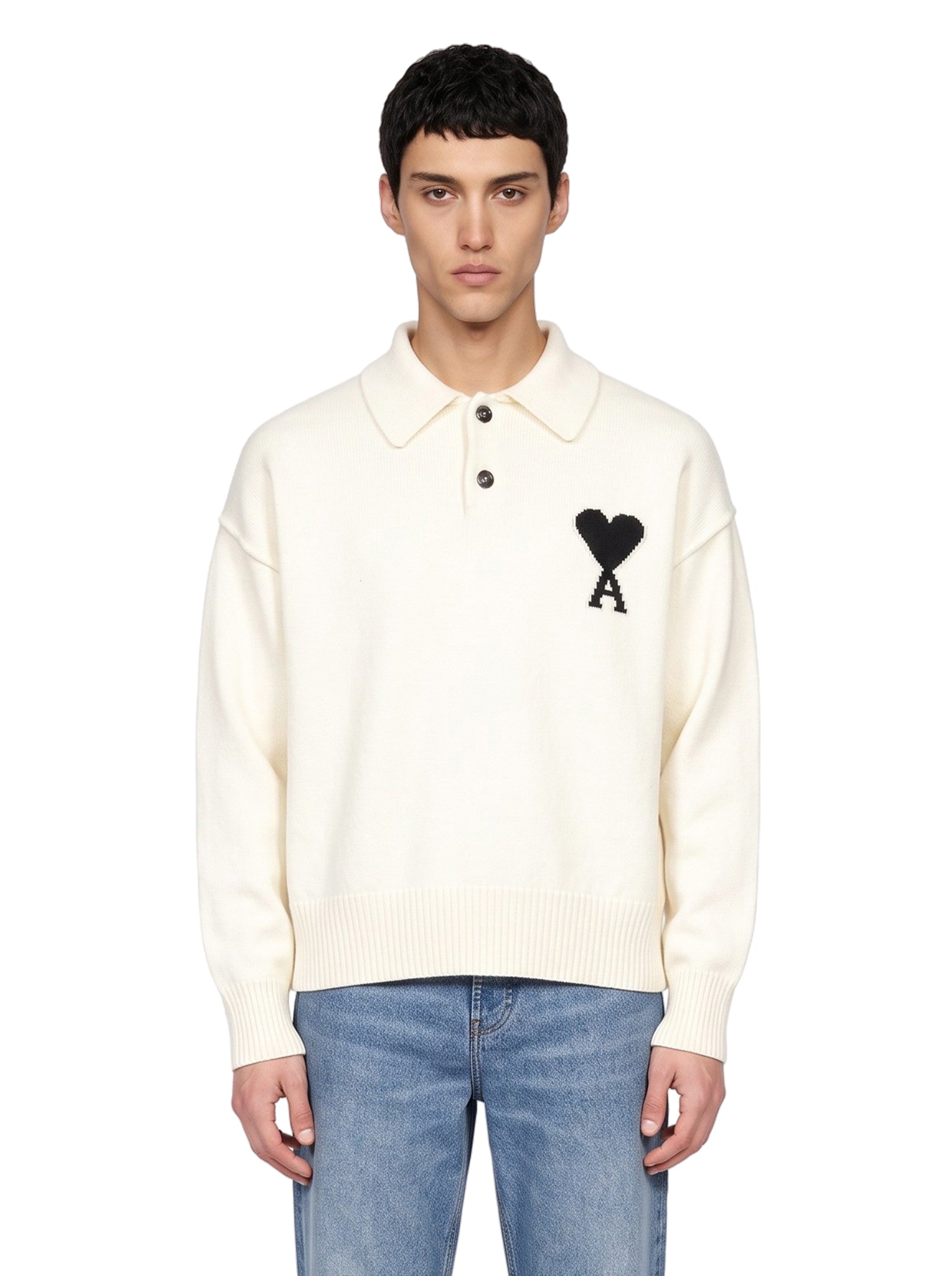 Polo Ami de Coeur in avorio 