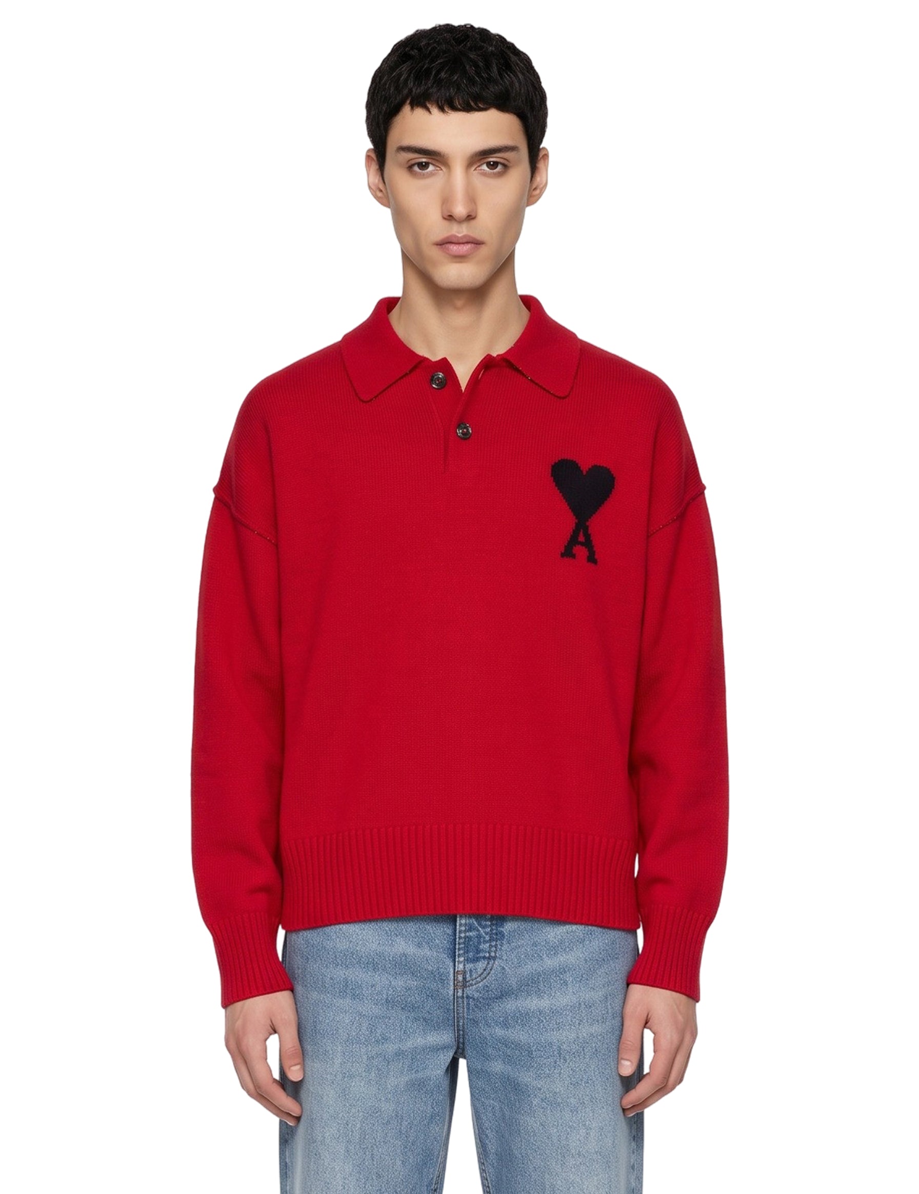 Polo Ami De Coeur in rosso 