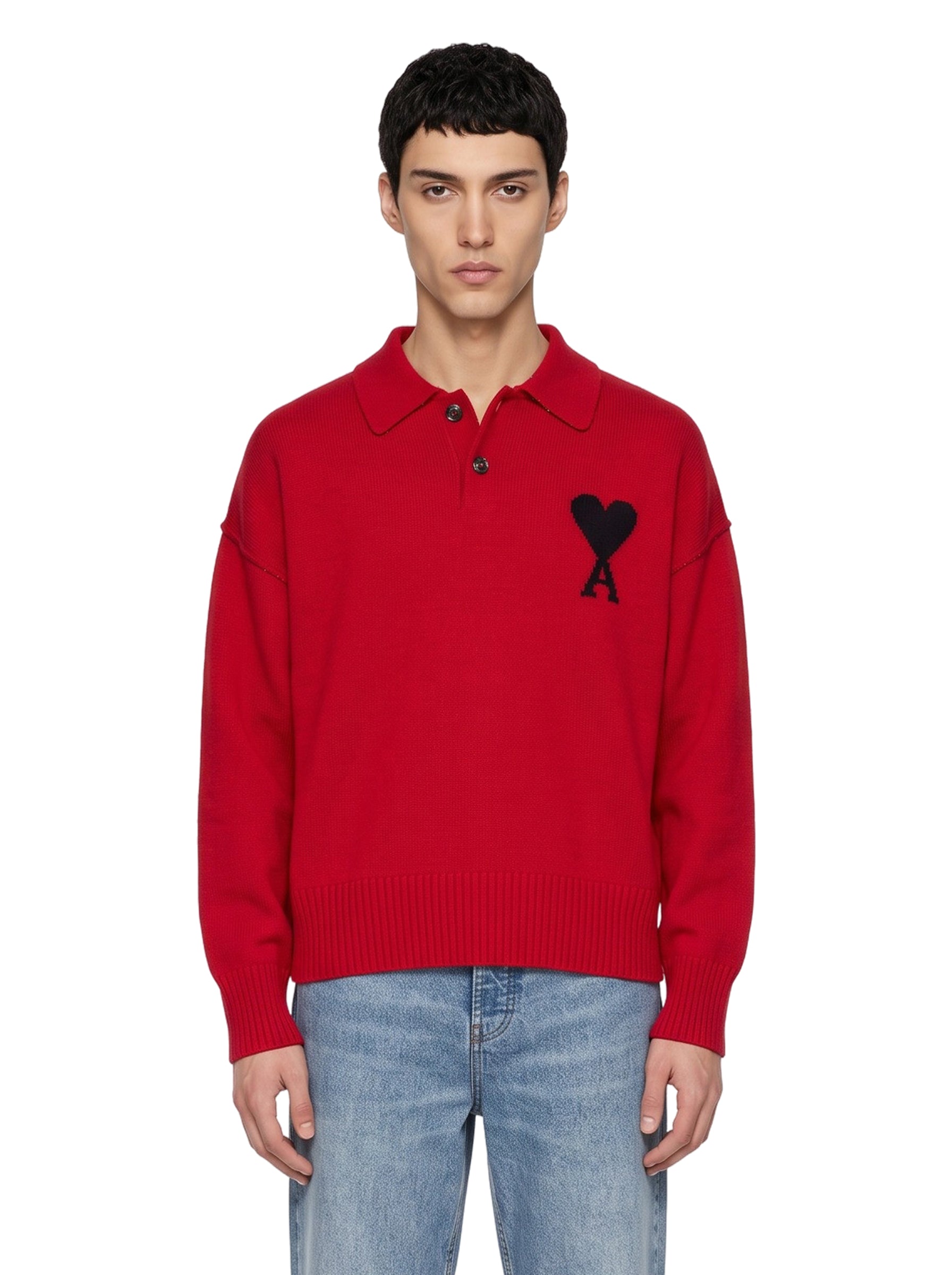 Polo Ami De Coeur in rosso 