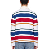 Polo a righe in cotone multicolor 