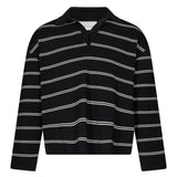 Polo a righe Ami de Coeur in nero 