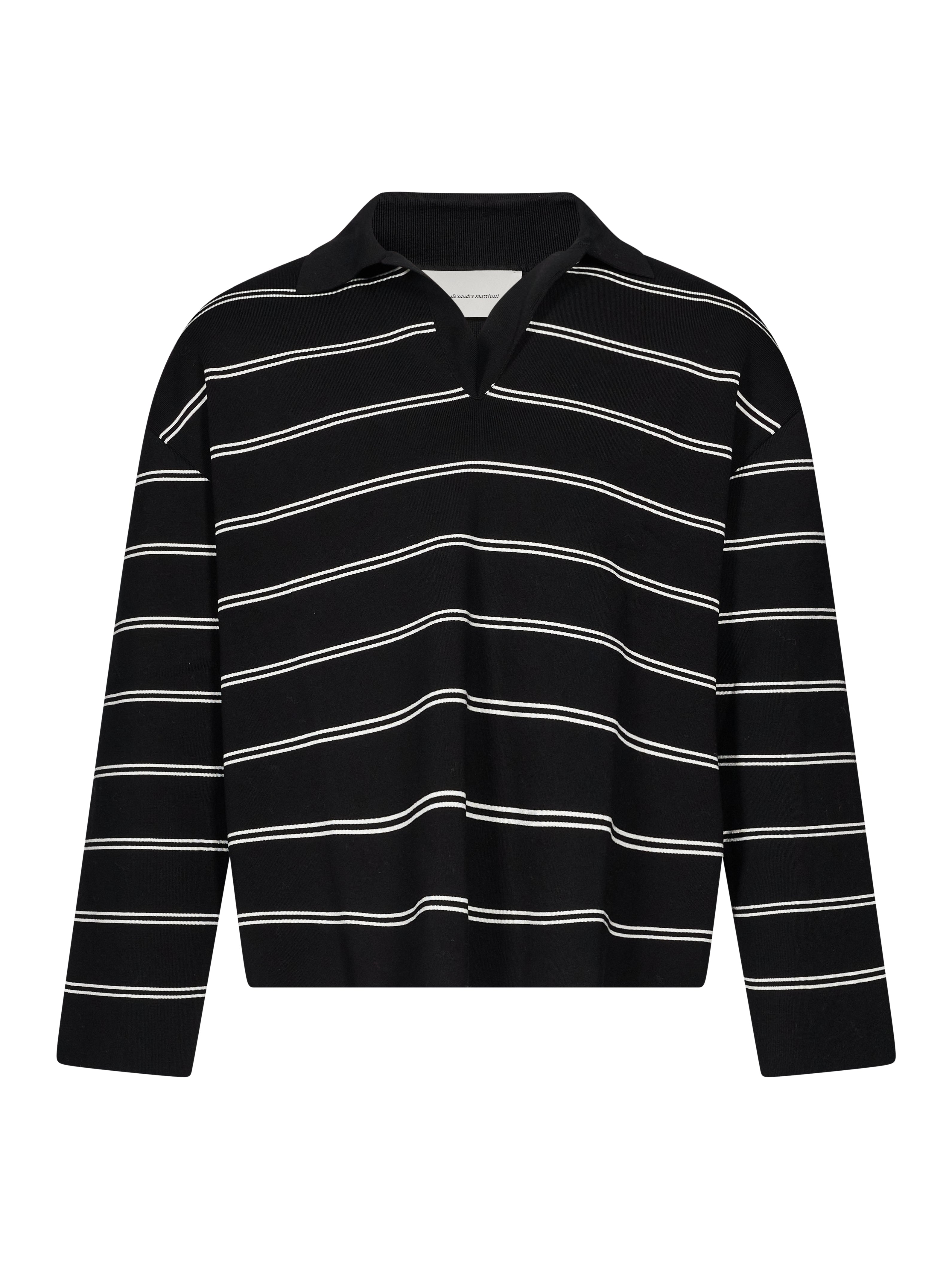 Polo a righe Ami de Coeur in nero 