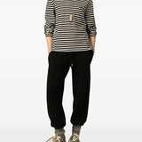T-shirt a righe in bianco e nero 