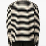 T-shirt a righe in bianco e nero 