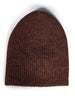 Beanie in lana a coste in marrone