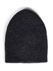Beanie in lana a coste in grigio