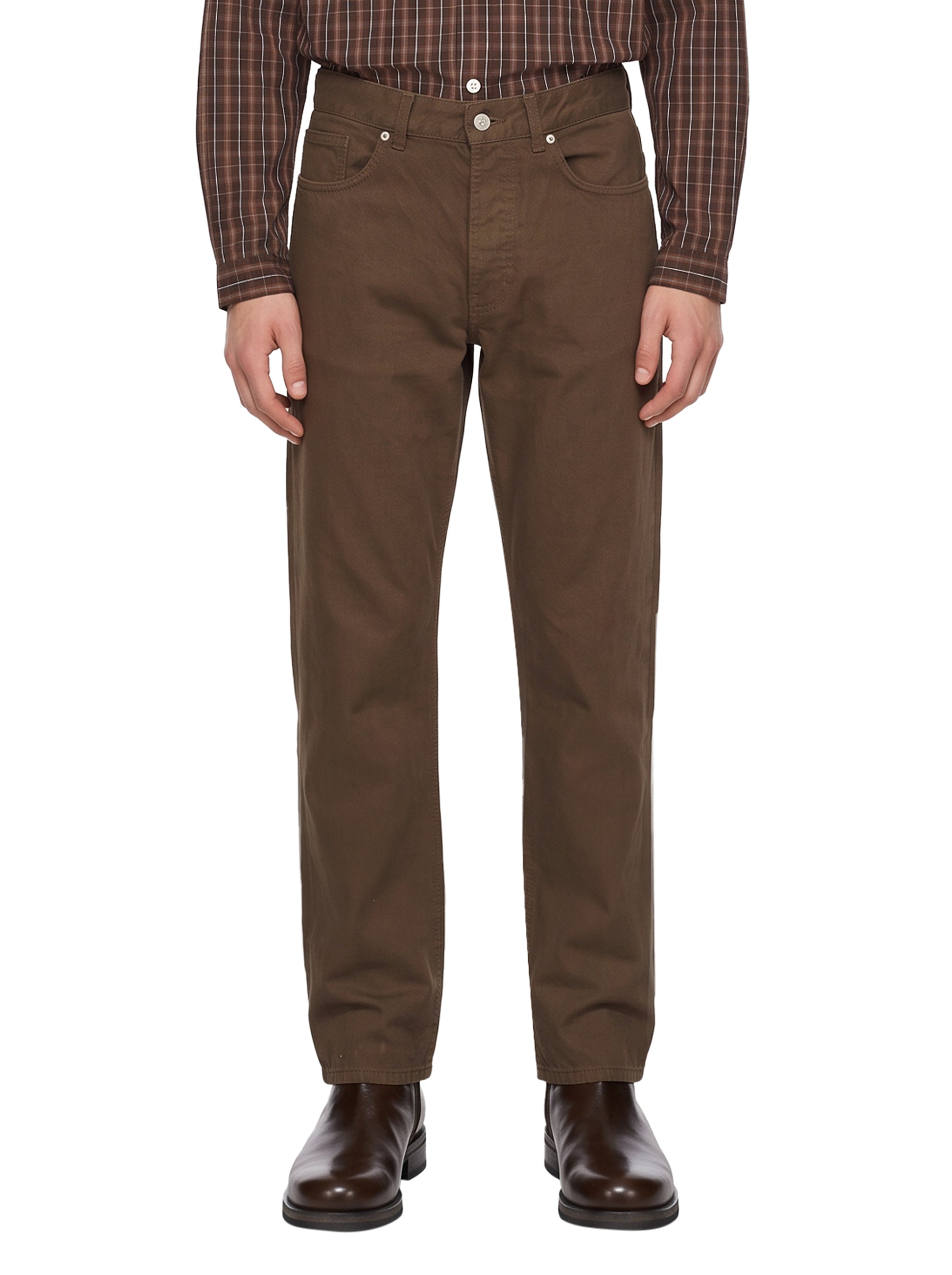 Jeans 3.0 in cotone marrone 