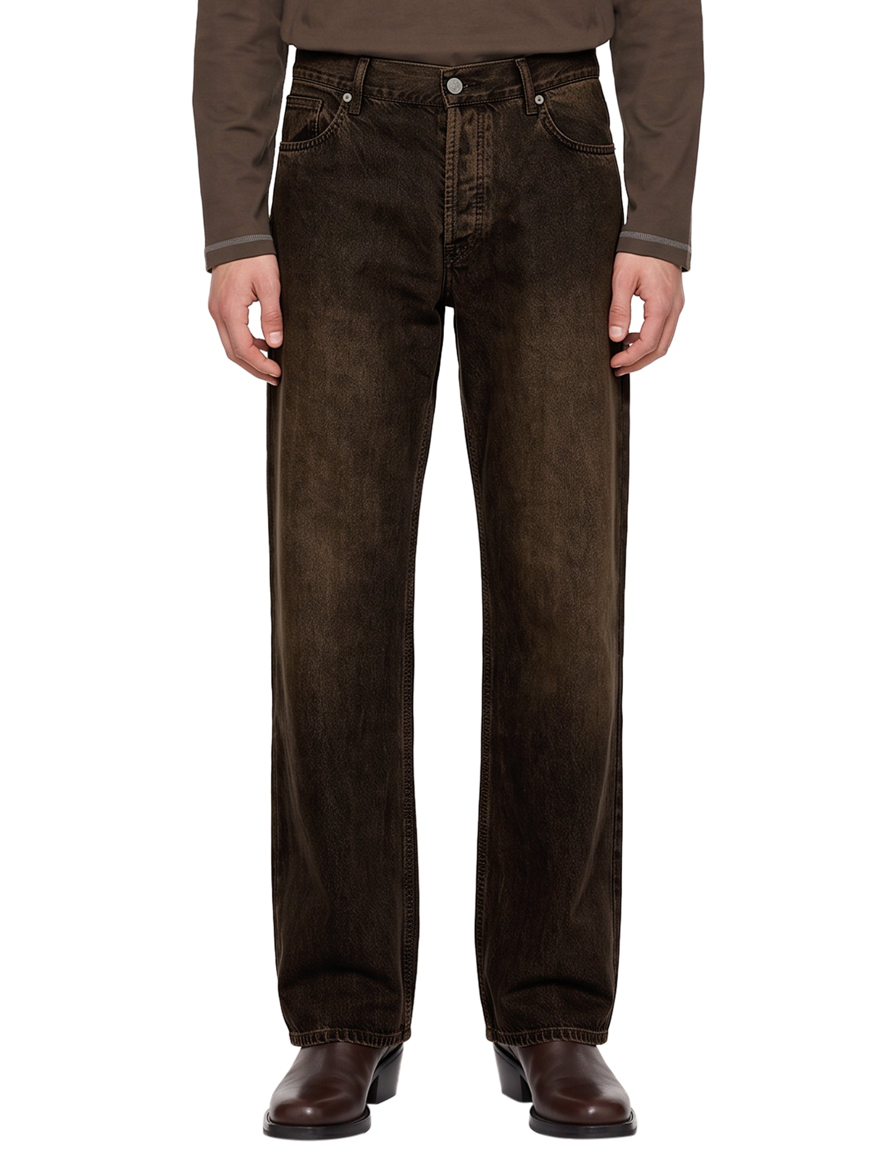 Jeans 4.0 in cotone marrone 