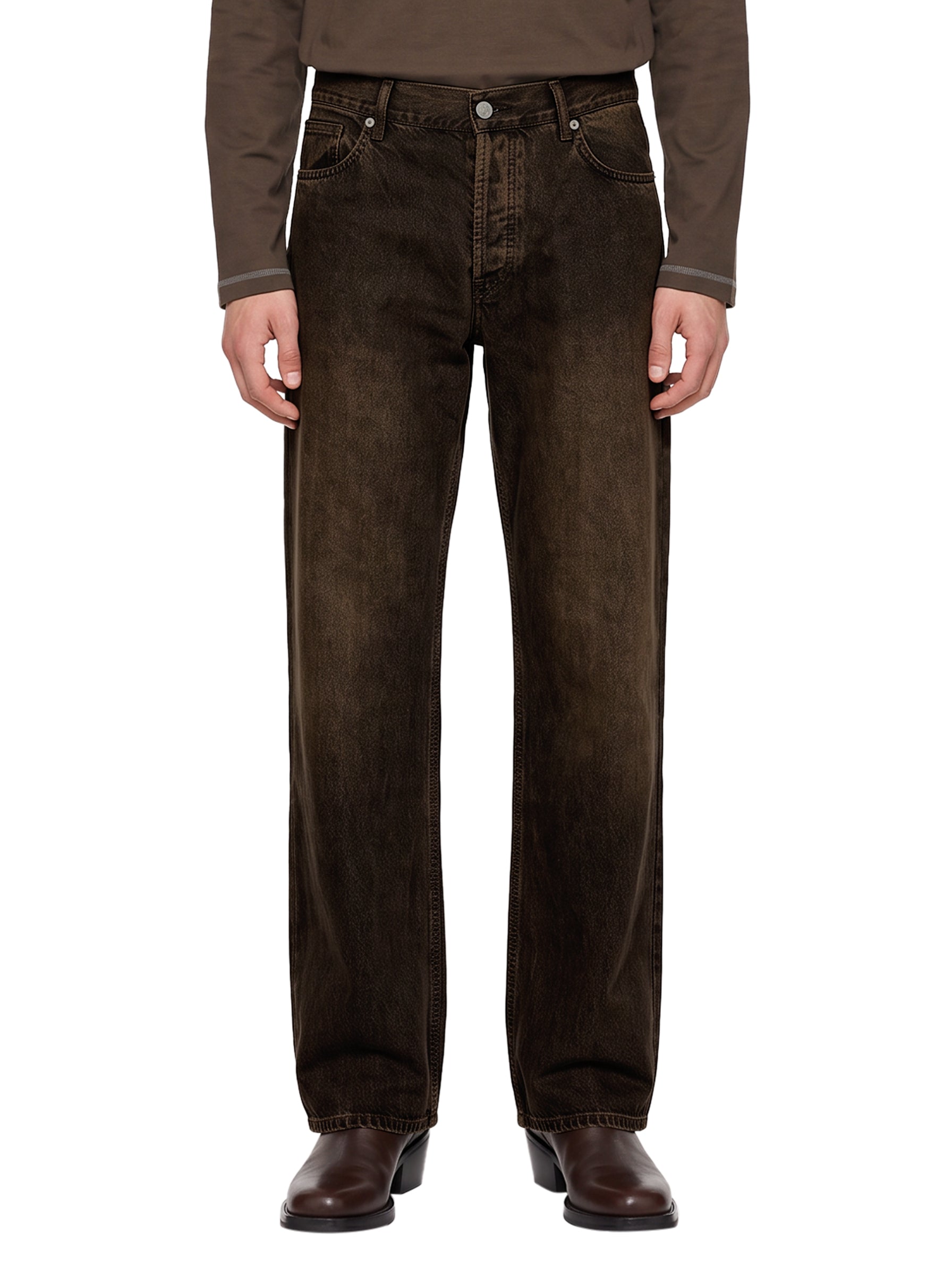 Jeans 4.0 in cotone marrone 