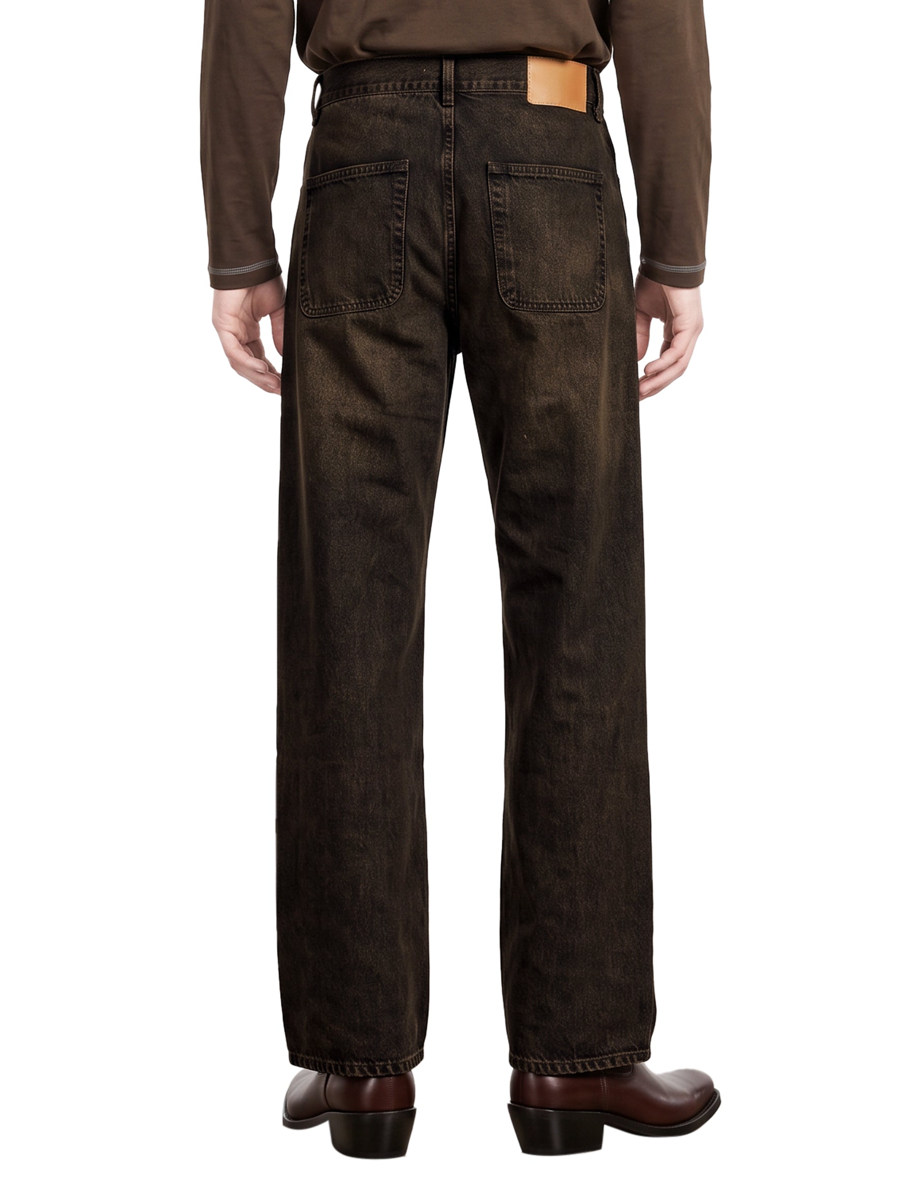 Jeans 4.0 in cotone marrone 