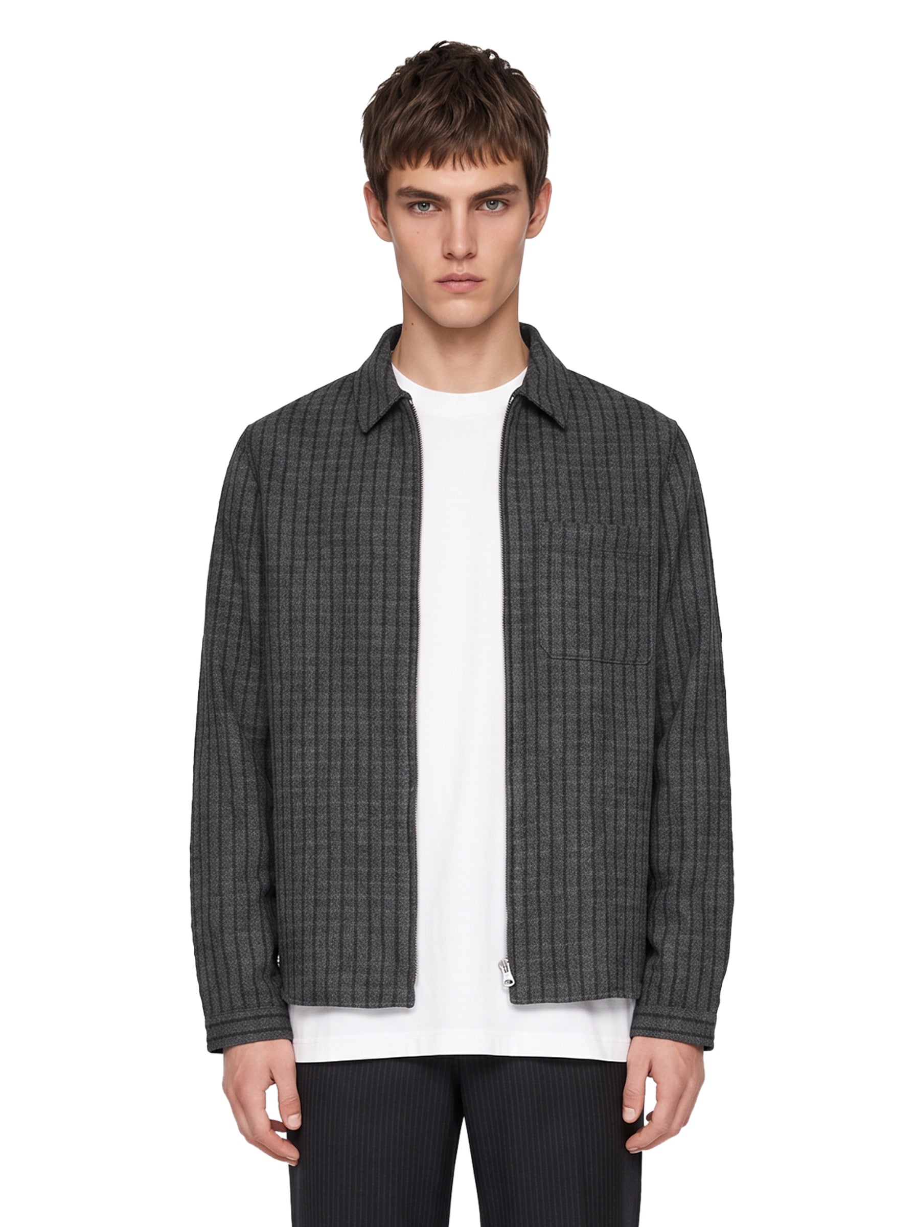 Giacca camicia 1.0 a quadri blu 