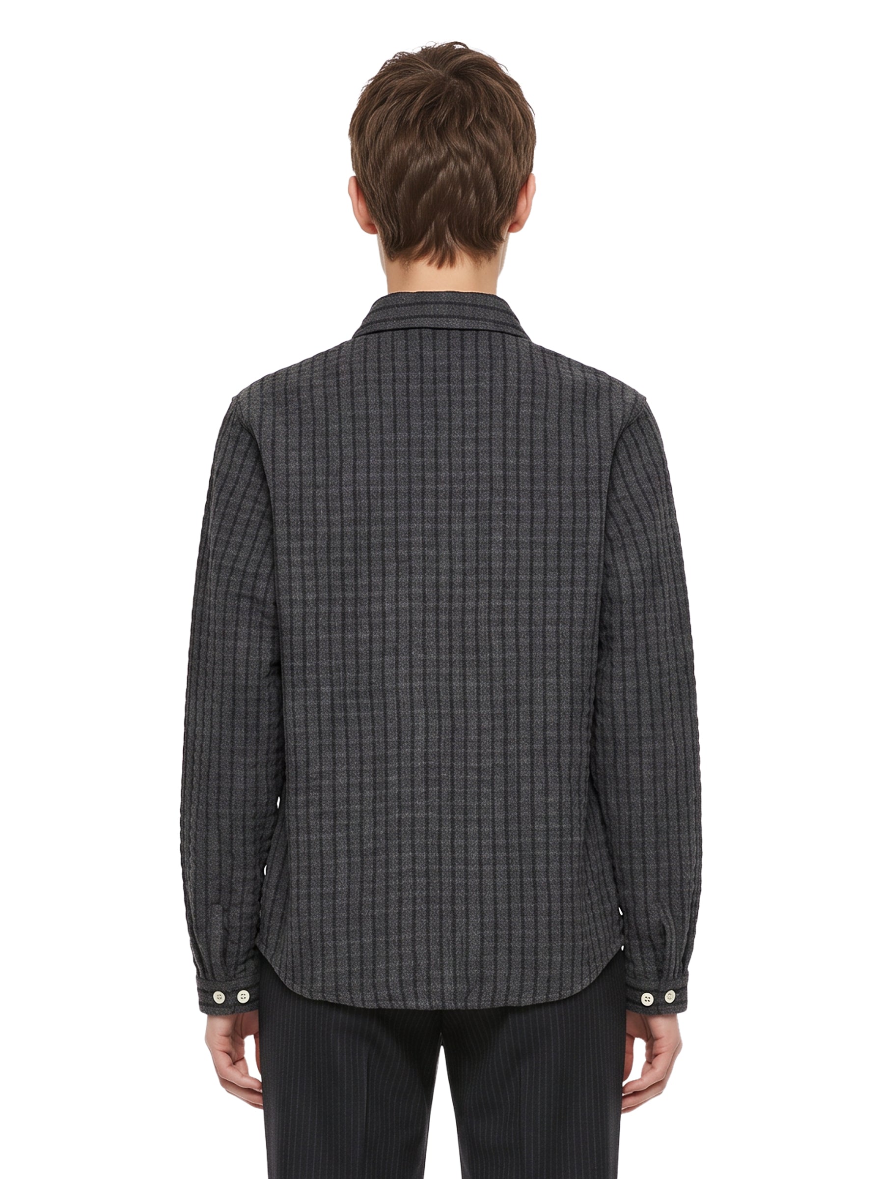Giacca camicia 1.0 a quadri blu 