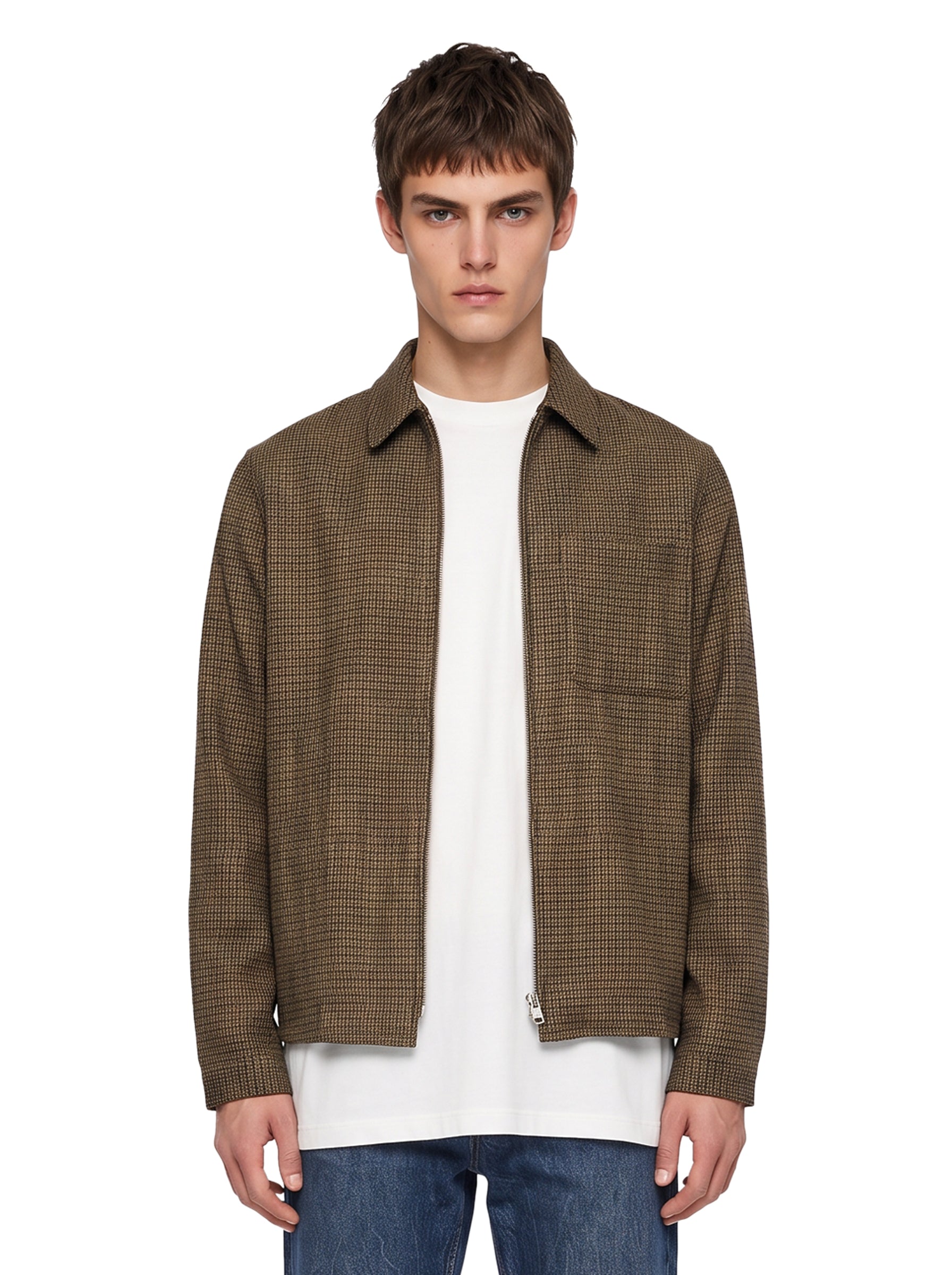Giacca camicia 1.0 a quadri marrone 