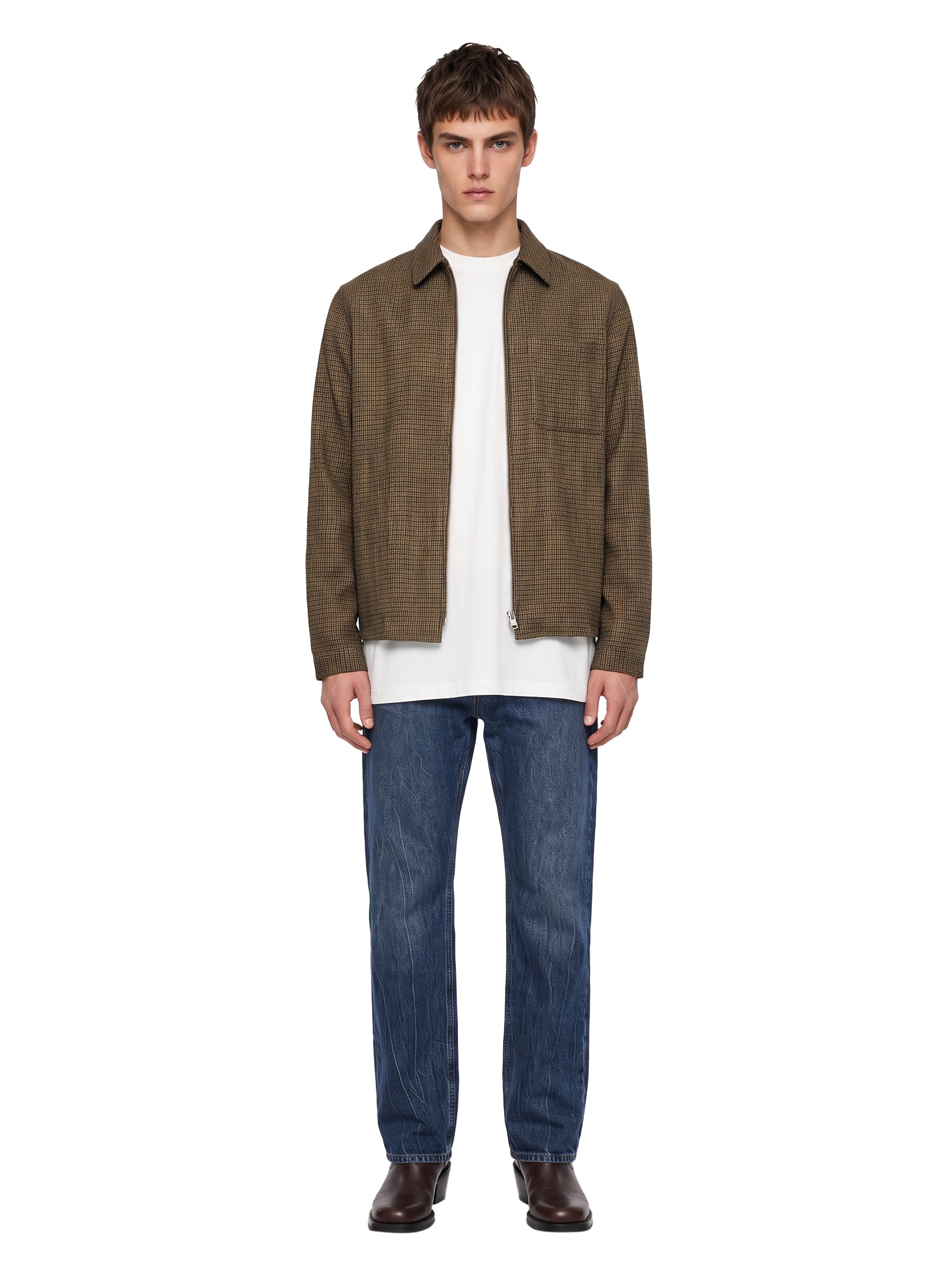 Giacca camicia 1.0 a quadri marrone 