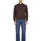 Polo in lana marrone 