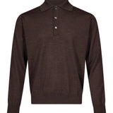 Polo in lana marrone 
