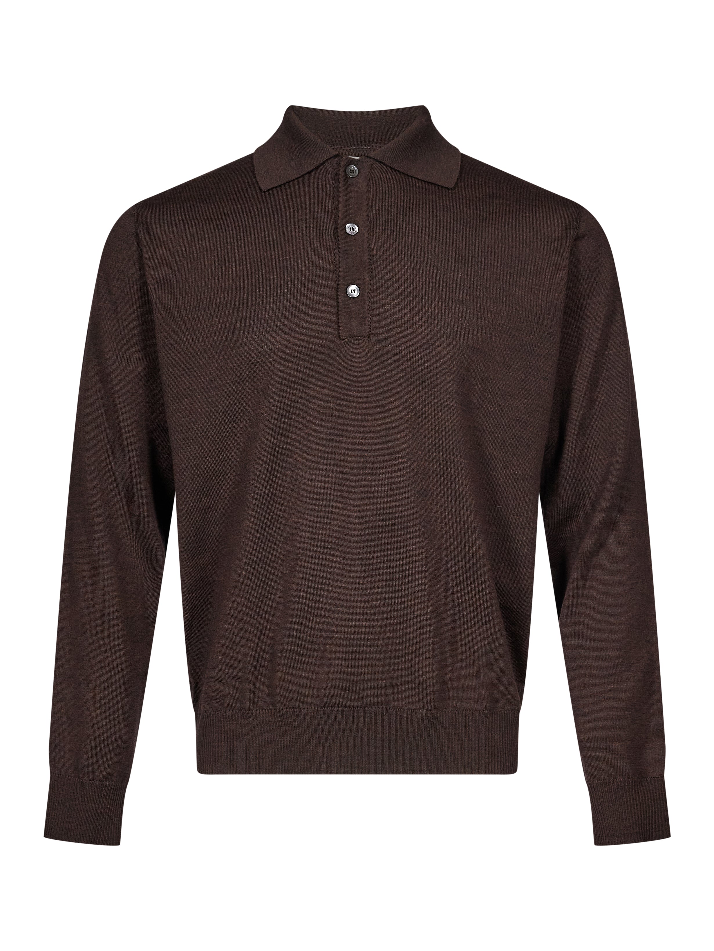 Polo in lana marrone 