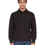 Polo 4.0 in lana marrone 