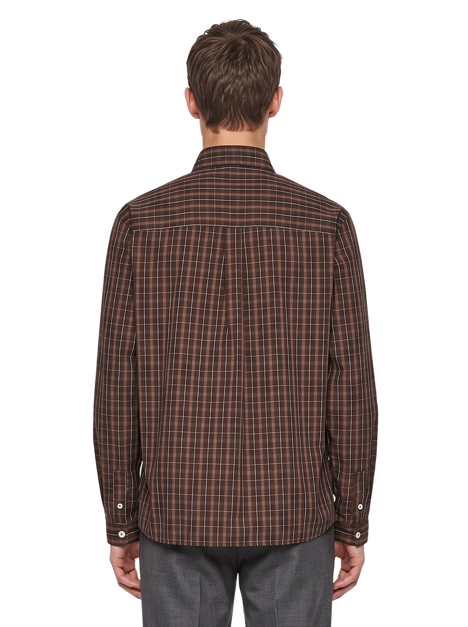 Camicia 4.0 in cotone marrone 