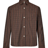 Camicia 4.0 in cotone marrone 