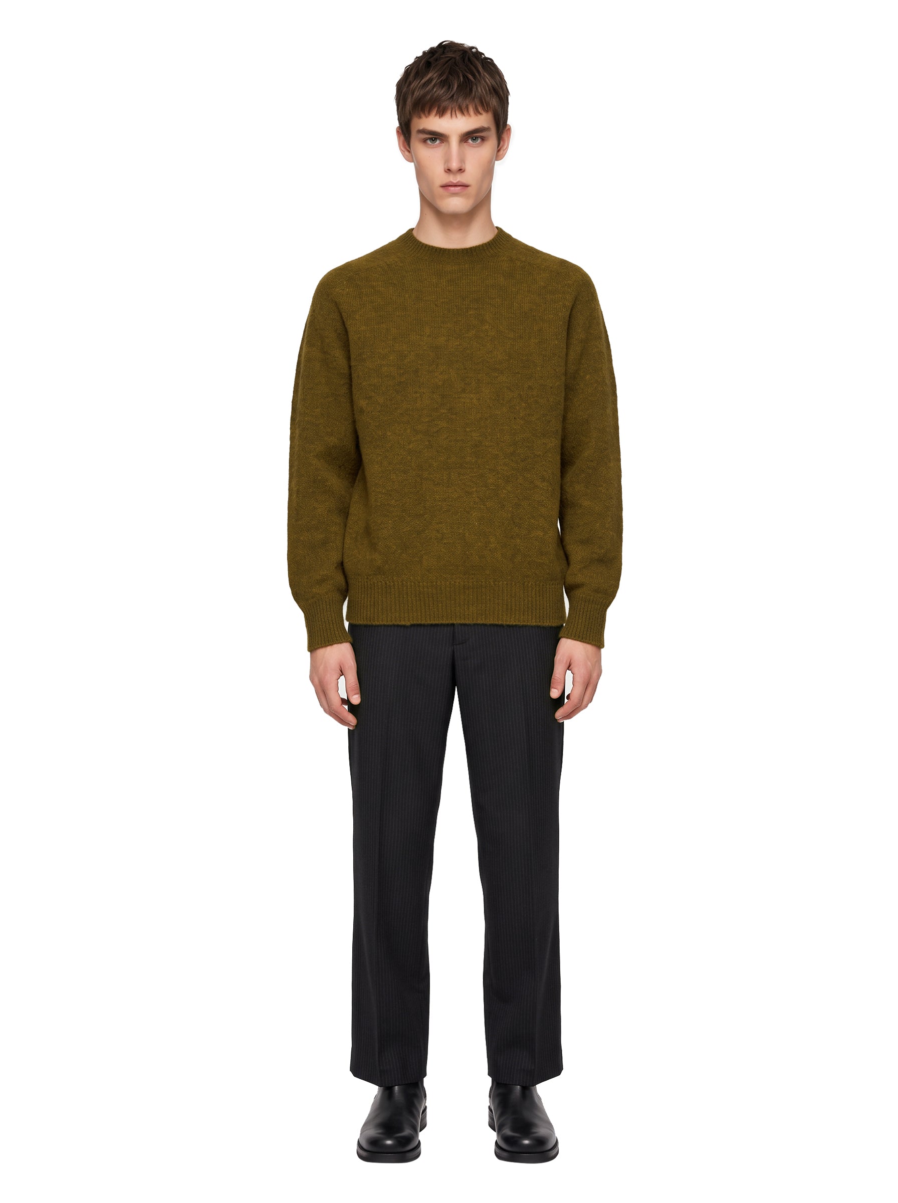 Maglione 2.0 in lana verde militare 