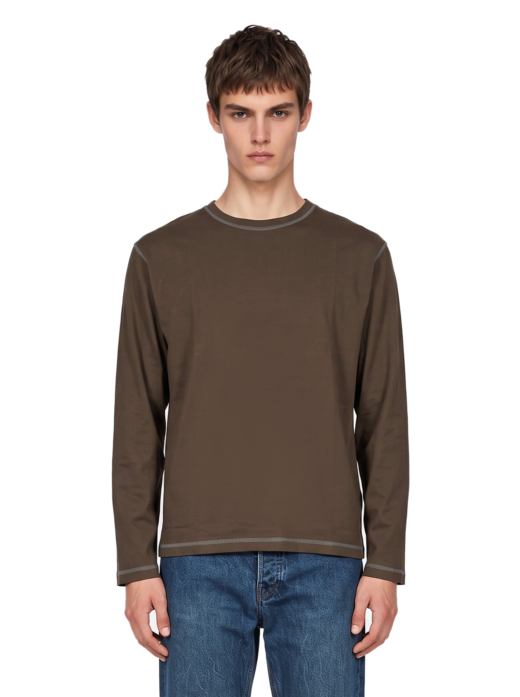 T-shirt 3.0 in cotone marrone 