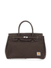 Borsa tote in canvas marrone