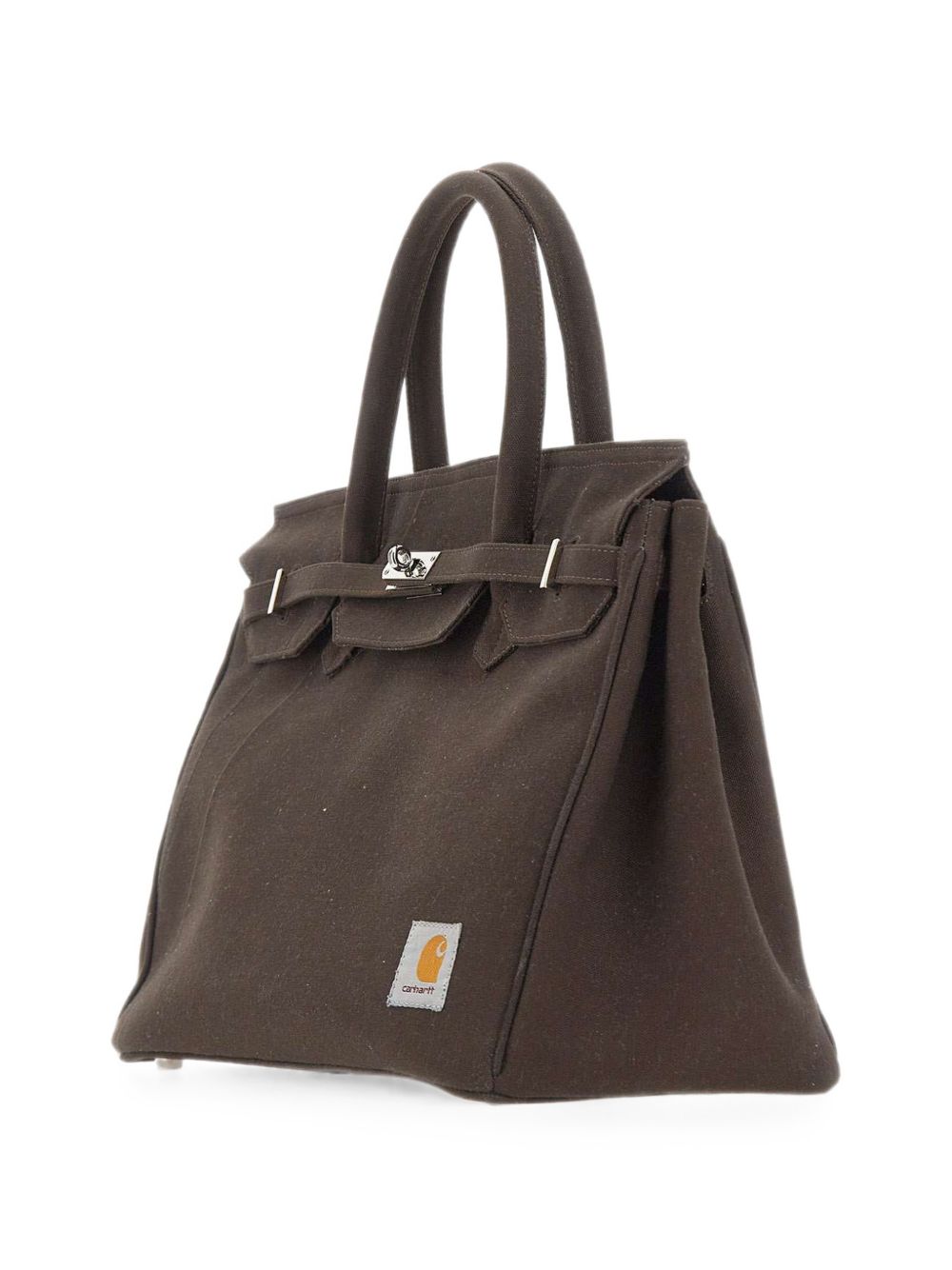 Borsa tote in canvas marrone 