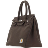 Borsa tote in canvas marrone 