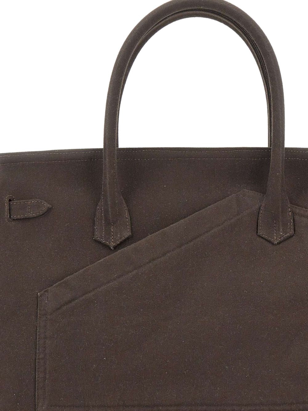 Borsa tote in canvas marrone 