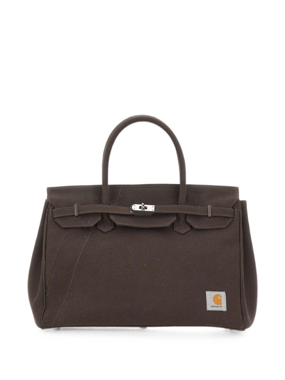 Borsa tote in canvas marrone 