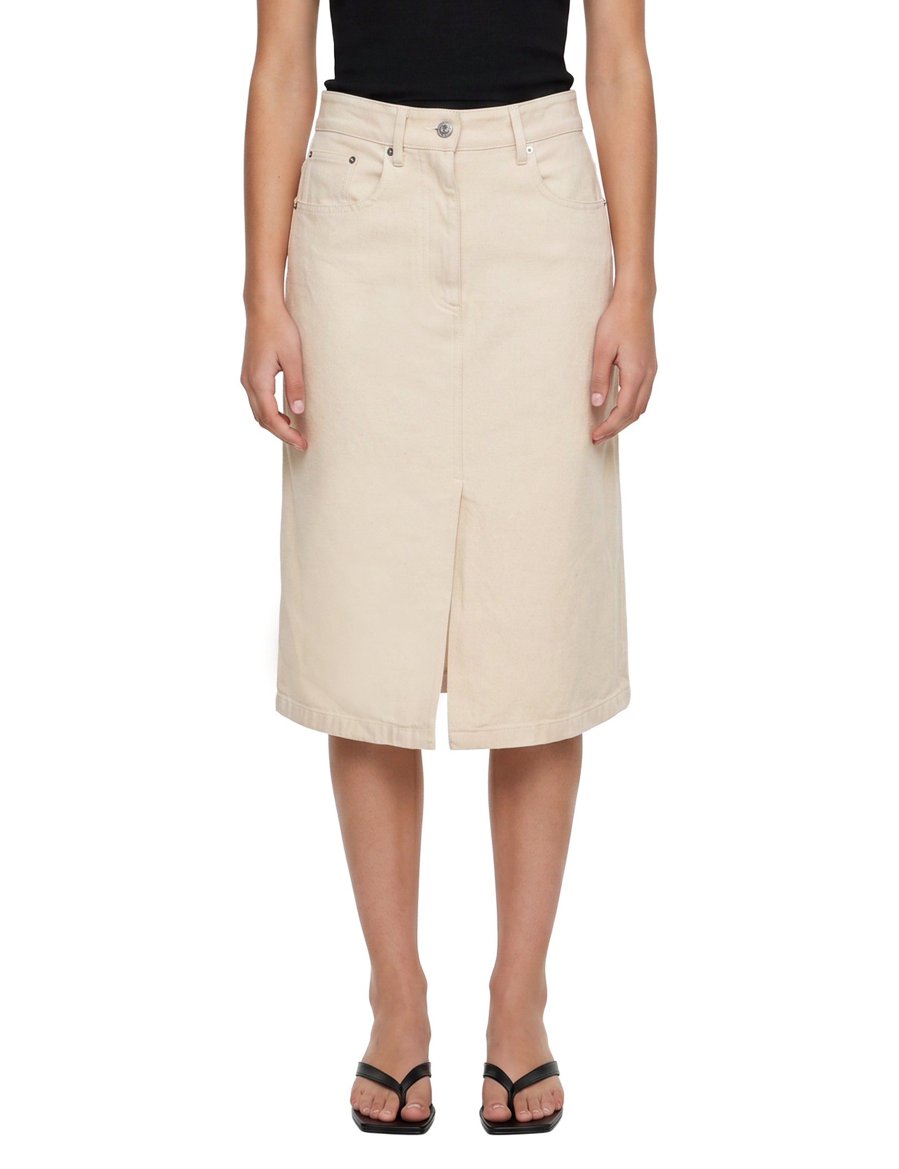 Gonna midi Lizzie in beige 