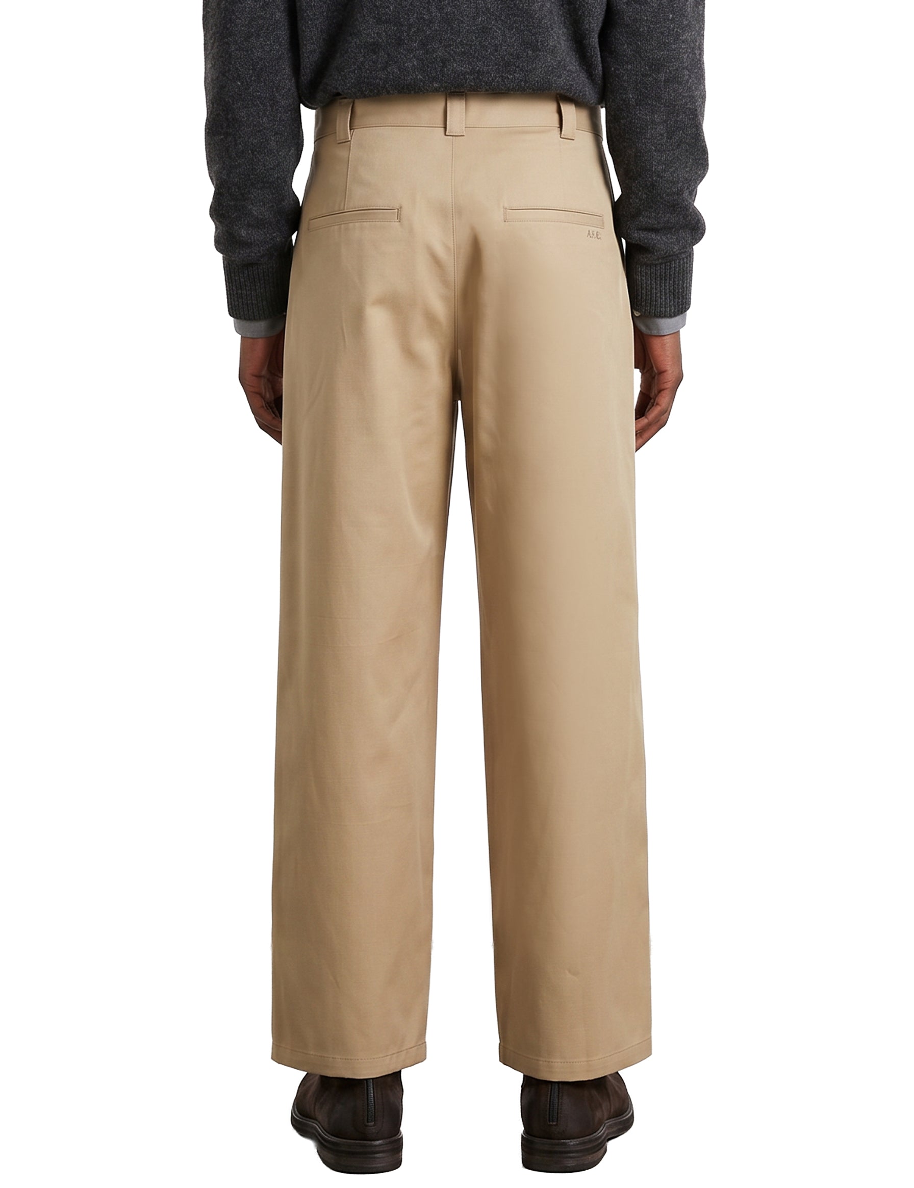 Pantaloni a gamba larga Ricky in beige 