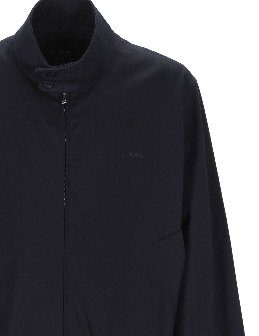 Giacca a zip in blu navy 