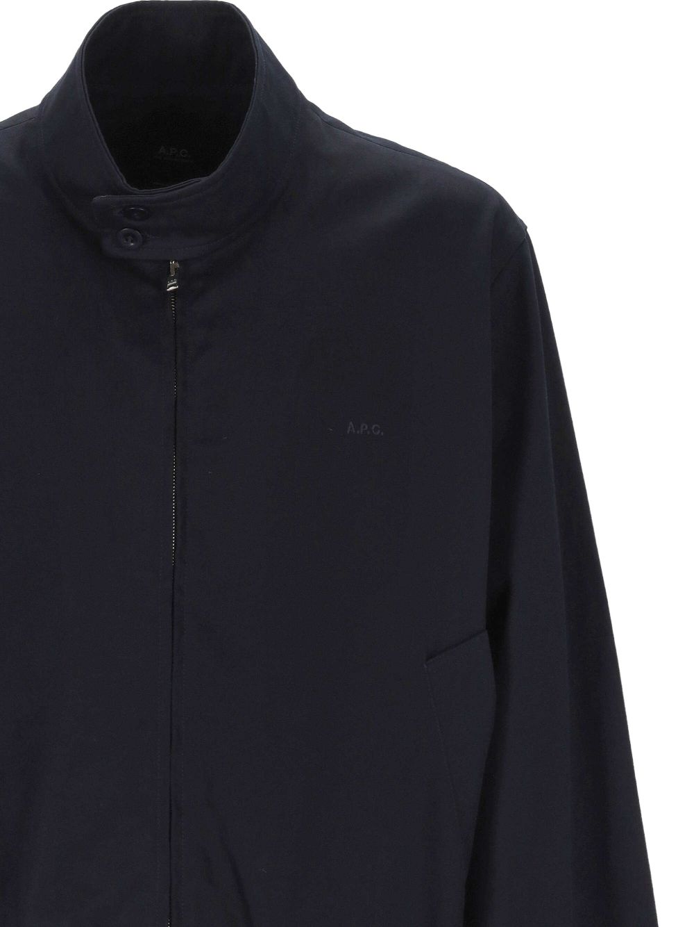 Giacca a zip in blu navy 