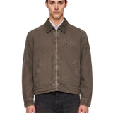 Giacca denim in marrone 
