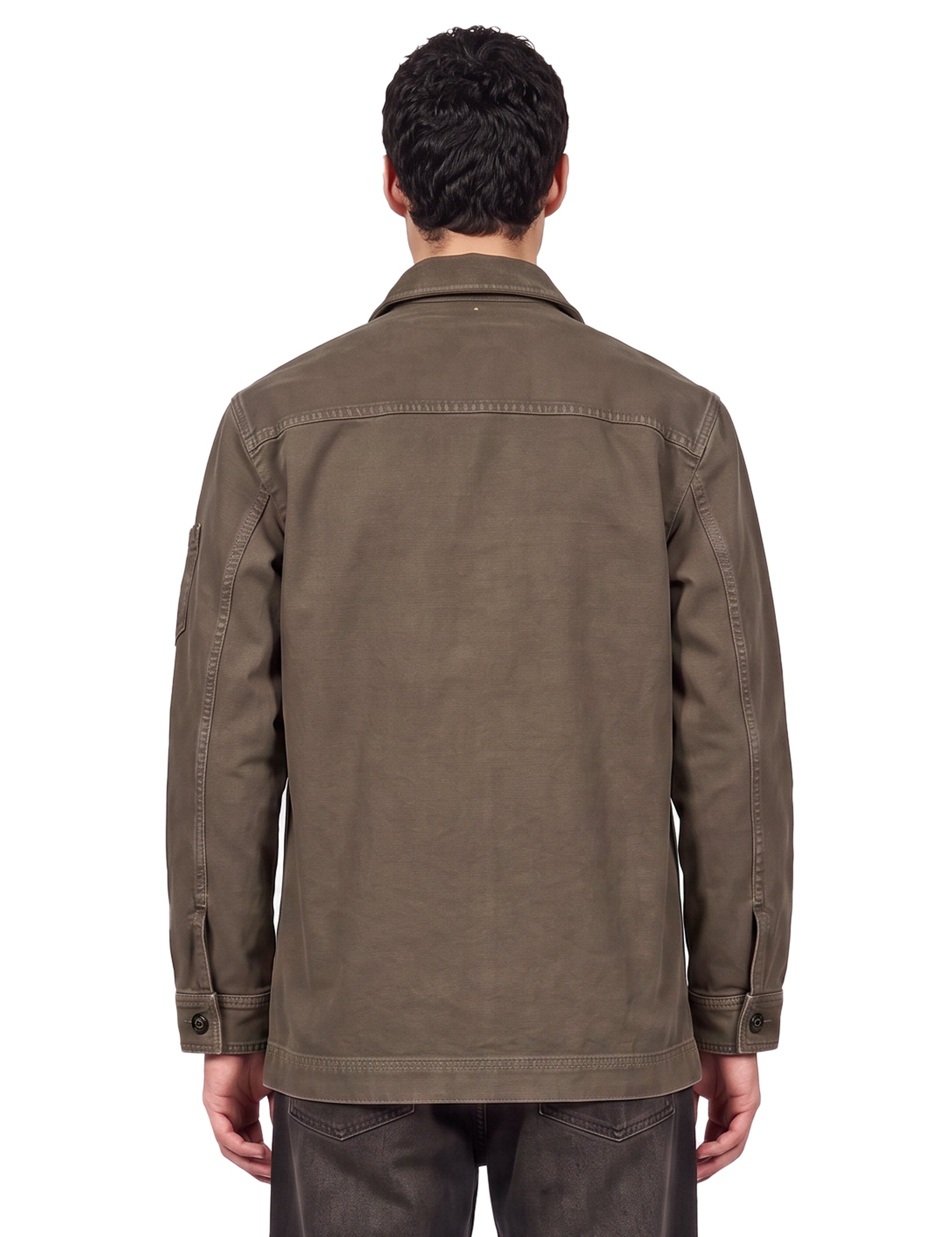 Giacca denim in marrone 