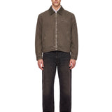 Giacca denim in marrone 